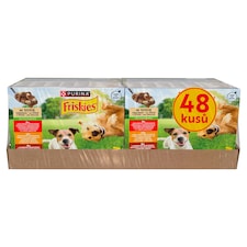 Friskies Adult kapsičky pre psov hovädzie, kura, jahňacie v šťave 48 x 85 g