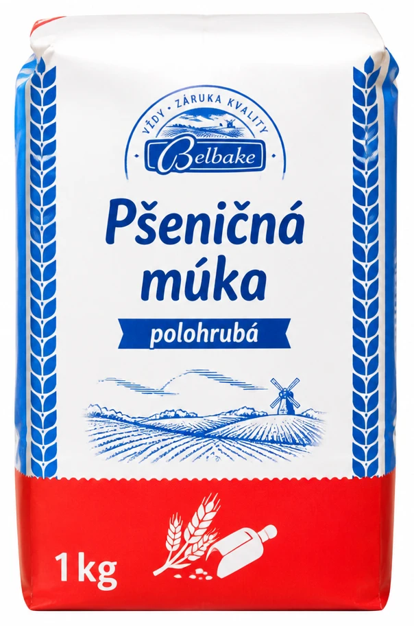 Pšeničná múka polohrubá