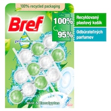 Bref Pro Nature Mint & Eucalyptus tuhý WC blok 3 x 50 g