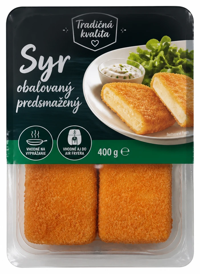Tradičná kvalita Syr obaľovaný predsmažený