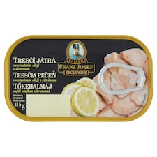 Franz Josef Kaiser Exclusive Tresčia pečeň vo vlastnom oleji s citrónom 115 g