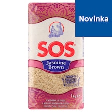 SOS Jasmine Brown dlhozrnná hnedá lúpaná ryža 1 kg