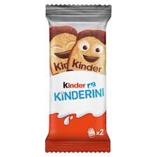 Kinder Kinderini chrumkavé sušienky s mliečnou a kakaovou dekoráciou 2 ks 25 g