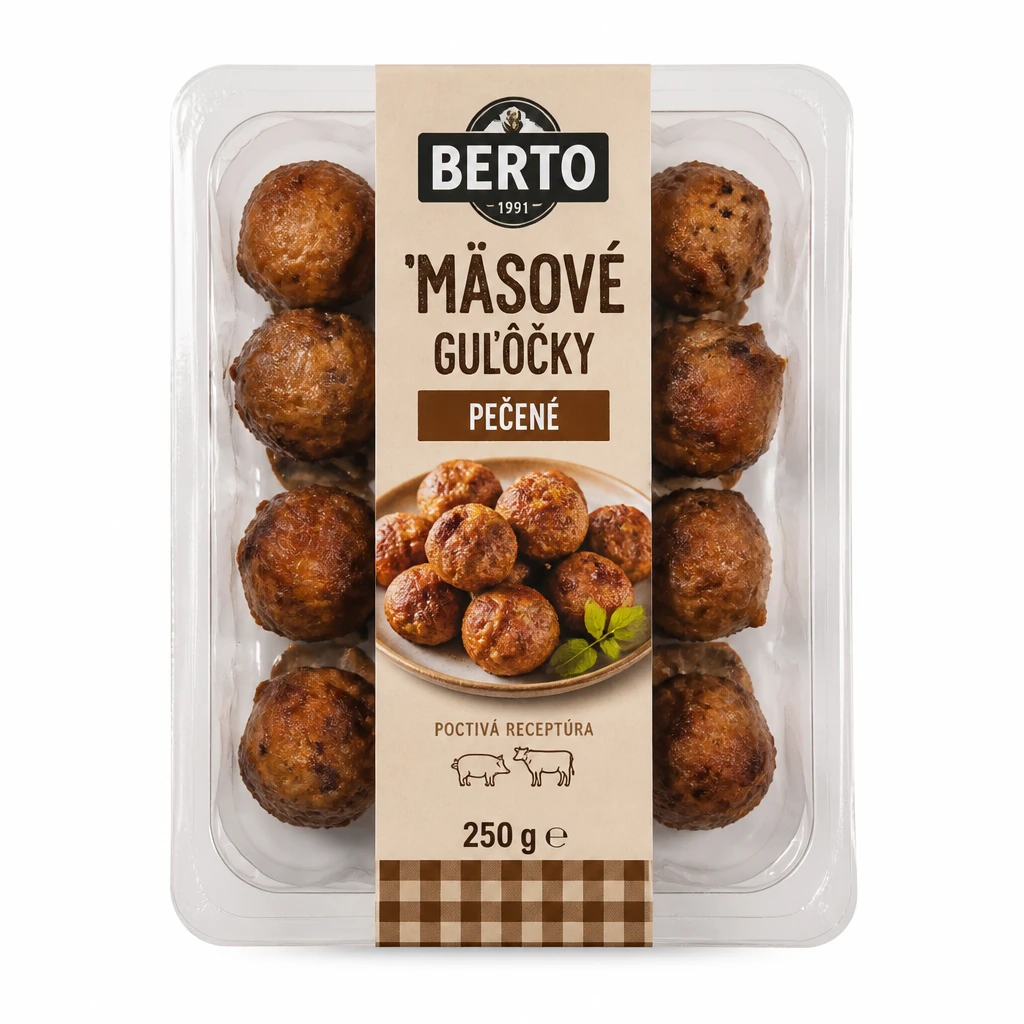 BR MÄSOVÉ GUĽÔČKY PEČENÉ 250G