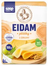 Tradičná kvalita Eidam plátky 2 druhy