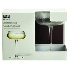 F&F Home Hammered Coupe pohár 250 ml 2 ks