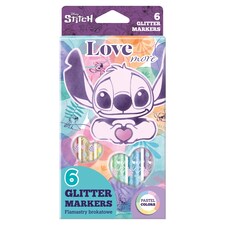 Disney Stitch Glitter fixky 6 ks