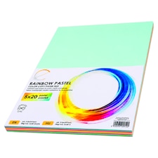 Rainbow Pastel farebné papiere 5 x 20 listov
