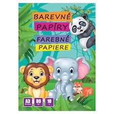 Farebné papiere A3 10 ks