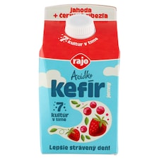Rajo Acidko Kefír jemný s jahodami a červenými ríbezľami 450 g