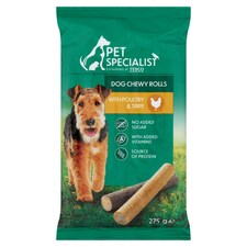 Pet Specialist Plnené žuvacie rolky s hydinou a držkami 5 ks 275 g