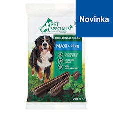 Pet Specialist Maxi dentálna žuvacia tyčinka s mätou a petržlenom pre veľké psy 7 ks 270 g
