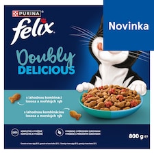 FELIX Doubly Delicious s lahodnou kombináciou lososa a morských rýb, bohaté na cviklu 800 g