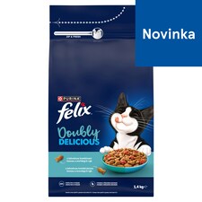 FELIX Doubly Delicious s lahodnou kombináciou lososa a morských rýb, bohaté na cviklu 1,4 kg