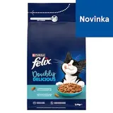 FELIX Doubly Delicious s lahodnou kombináciou lososa a morských rýb, bohaté na cviklu 1,4 kg