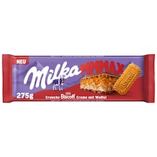 Milka Biscoff mliečna čokoláda s oplátkou a karamelizovanými sušienkami Biscoff, mliečna náplň 275 g