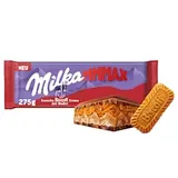 Milka Biscoff mliečna čokoláda s oplátkou a karamelizovanými sušienkami Biscoff, mliečna náplň 275 g