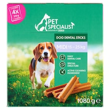 Pet Specialist Midi dentálna žuvacia tyčinka pre psy 4 x 270 g (1080 g)