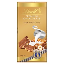 Lindt Premium mliečna čokoláda s celými praženými lieskovými orieškami 100 g