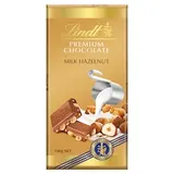 Lindt Premium mliečna čokoláda s celými praženými lieskovými orieškami 100 g