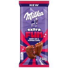 Milka Berry Mix mliečna čokoláda s praskavými perlami, lesnými plodmi a kúskami želé 150 g