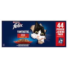 FELIX Fantastic Multipack s hovädzím, kuraťom, kačicou, jahňacím 44 x 85 g