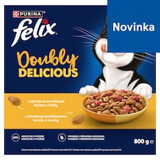 FELIX Doubly Delicious s lahodnou kombináciou kuraťa a morky, bohaté na cviklu 800 g