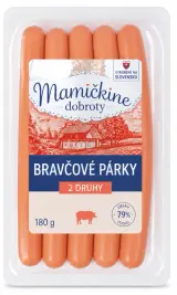 Mamičkine dobroty Bravčové párky 2 druhy