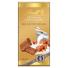 Lindt Mliečna čokoláda s kúskami karamelu a štipkou morskej soli 100 g