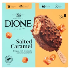Dione Salted Caramel mrazený krém smotanový s belgickou mliečnou čokoládou 3 x 90 ml (270 ml)