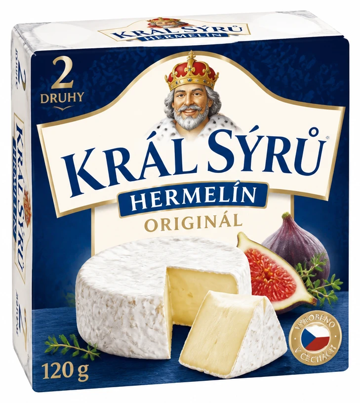 Král sýrů Hermelín 2 druhy