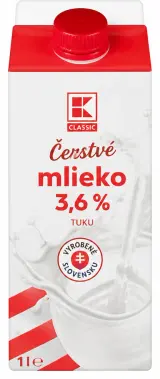 Čerstvé mlieko 3,6 %