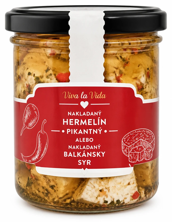 Nakladaný hermelín pikantný alebo Nakladaný balkánsky syr