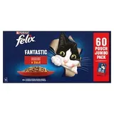 FELIX Fantastic Multipack s hovädzím, kuraťom, kačicou, jahňacím 60 x 85 g