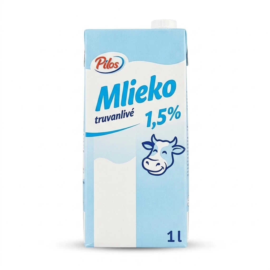 Mlieko polotučné 1,5%