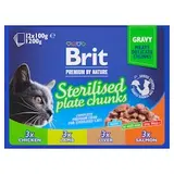 Brit Premium by Nature Kompletné prémiové mokré krmivo pre kastrované mačky 12 x 100 g (1200 g)