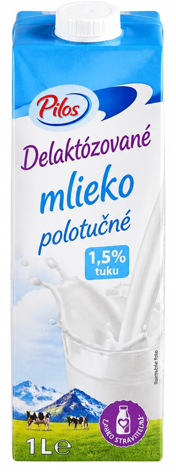 Delaktózované mlieko polotučné