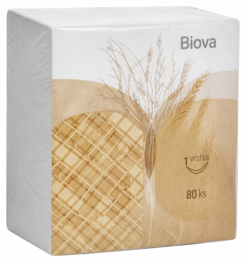Biova 1-vrstvové papierové obrúsky 80 ks