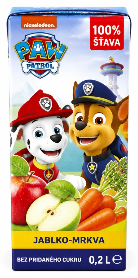 Paw Patrol 100% šťava 2 druhy