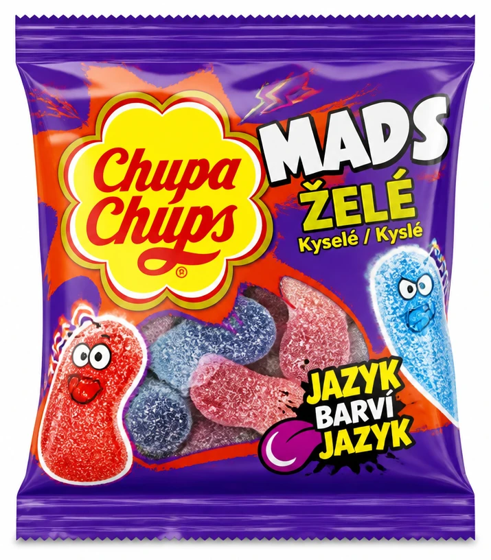Chupa Chups Mads želé 2 druhy