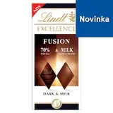 Lindt Excellence Fusion extra horká čokoláda a mliečna čokoláda 100 g