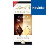 Lindt Excellence Fusion extra horká čokoláda a biela čokoláda 100 g