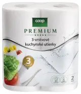 PREMIUM 3-vrstvové kuchynské utierky 2 ks 1 bal.