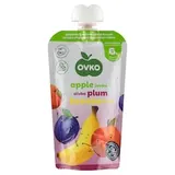 OVKO Dojčenská výživa jablko slivka banán bez pridaného cukru 120 g