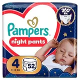 Pampers Nočné Plienkové Nohavičky Veľkosť 4, 52 Plienok, 9kg-15kg