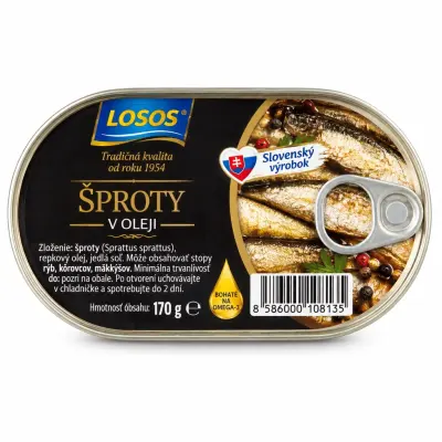 Šproty údené v oleji