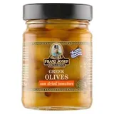 Franz Josef Kaiser Exclusive Grécke zelené olivy plnené sušenými paradajkami v slanom náleve 250 g