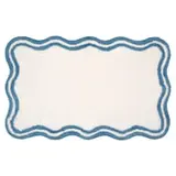 F&F Home Blue Scalloped kúpeľňová predložka
