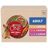 Purina ONE Mini Dog Adult kapsičky pre psov kura, hovädzie, jahňacie v šťave 10 x 85 g