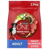 Purina ONE Medium/Maxi Adult granule pre psov hovädzie 2,5 kg